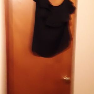 One shoulder ruffle blouse